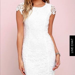 White fitted dress from lulu’s